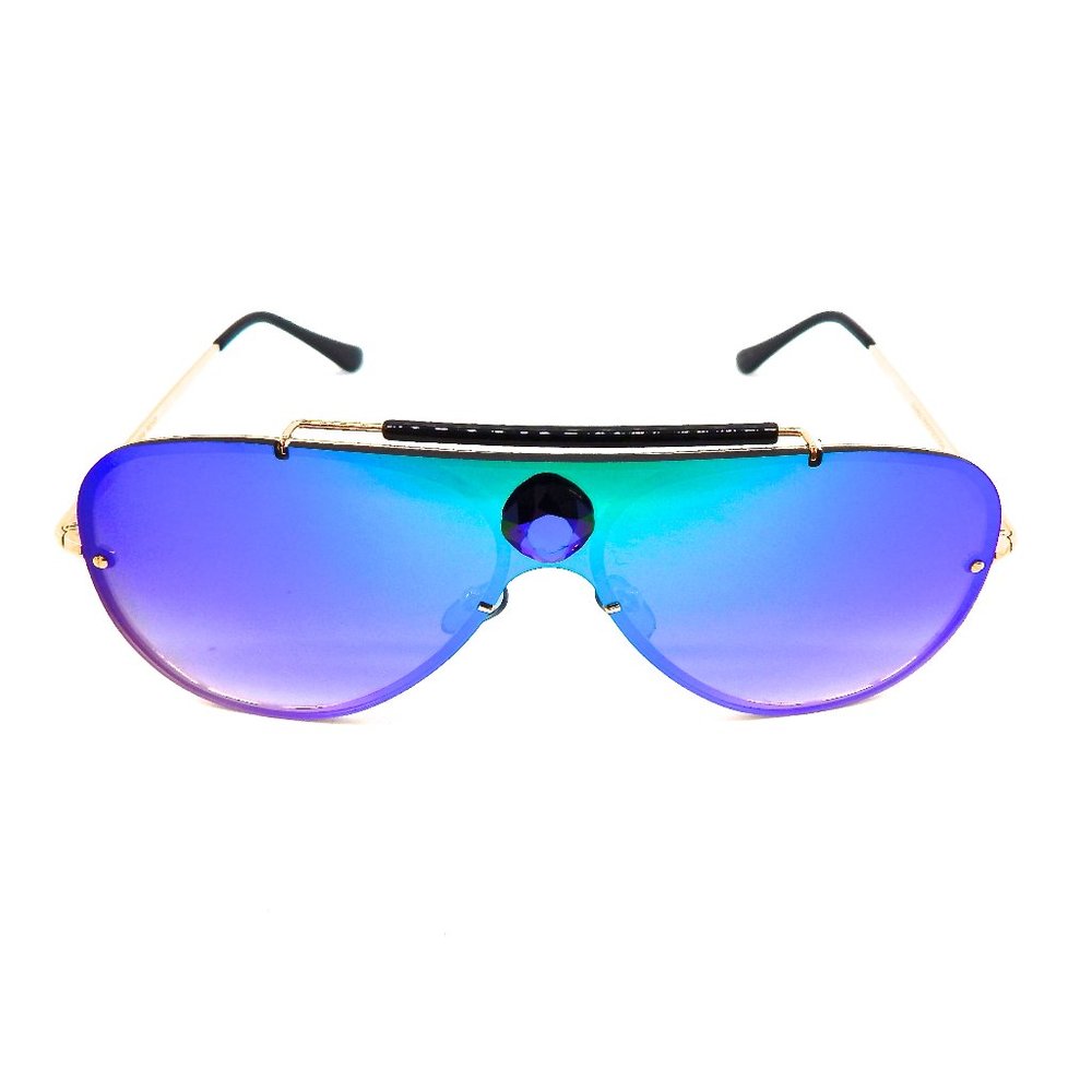 PANTHER POWER BLUE MIRROR LENS AVIATORS